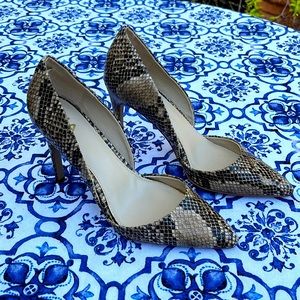 Snakeskin pumps